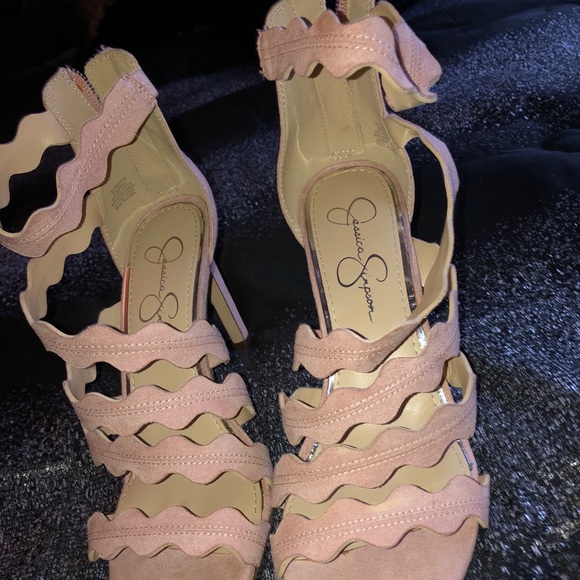 Jessica Simpsons Open Toe Stiletto Heel (Blush) - Picture 3 of 4